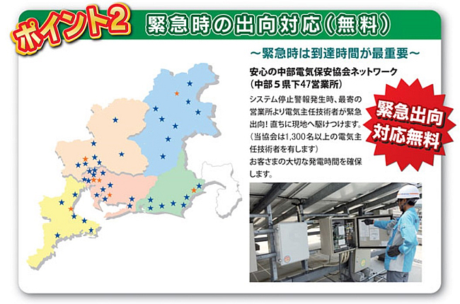 ポイント2 緊急時の出向対応(無料)