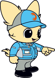 中部電気保安協会のイメージキャラクター：チャッピー