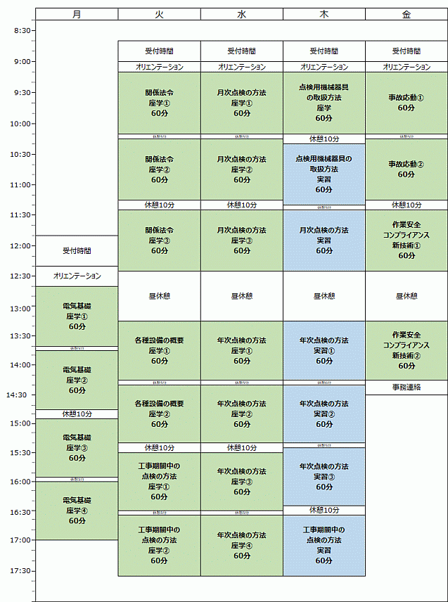 タイムスケジュール